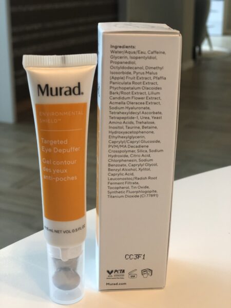 Murad Eye Depuffer, MuradSkincare ervaringen, Murad online bestellen, murad eye depuffer review, murad oogwallen, murad eye gel, murad natuurlijke producten, creme tegen wallen, natuurlijke gezichtverzorging, oogproduct Murad, Murad Tergeted Eye Depuffer, Inci lijst Murad Targeted Eye Depuffer, ingredienten lijst Murad Targeted Eye Depuffer